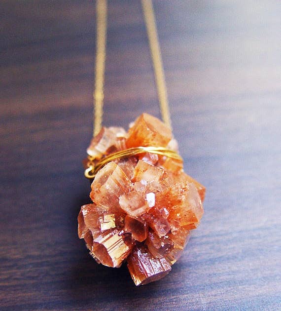 Aragonite Gold Necklace