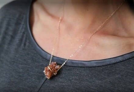 Aragonite Gold Necklace