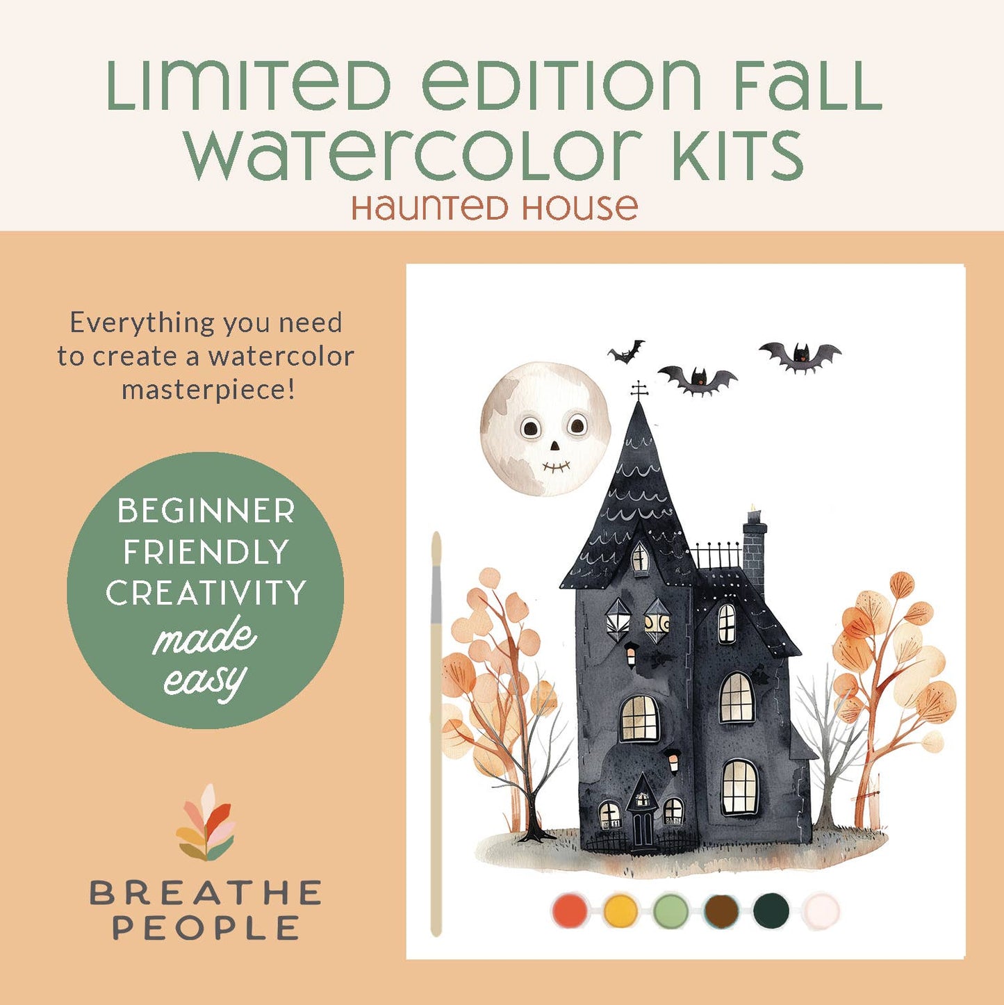 Watercolor Activity Kit – Haunted House