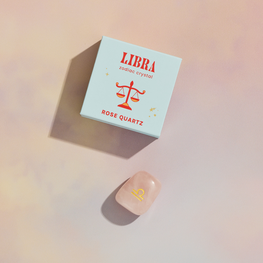 Libra Boxed Zodiac Crystal – Rose Quartz