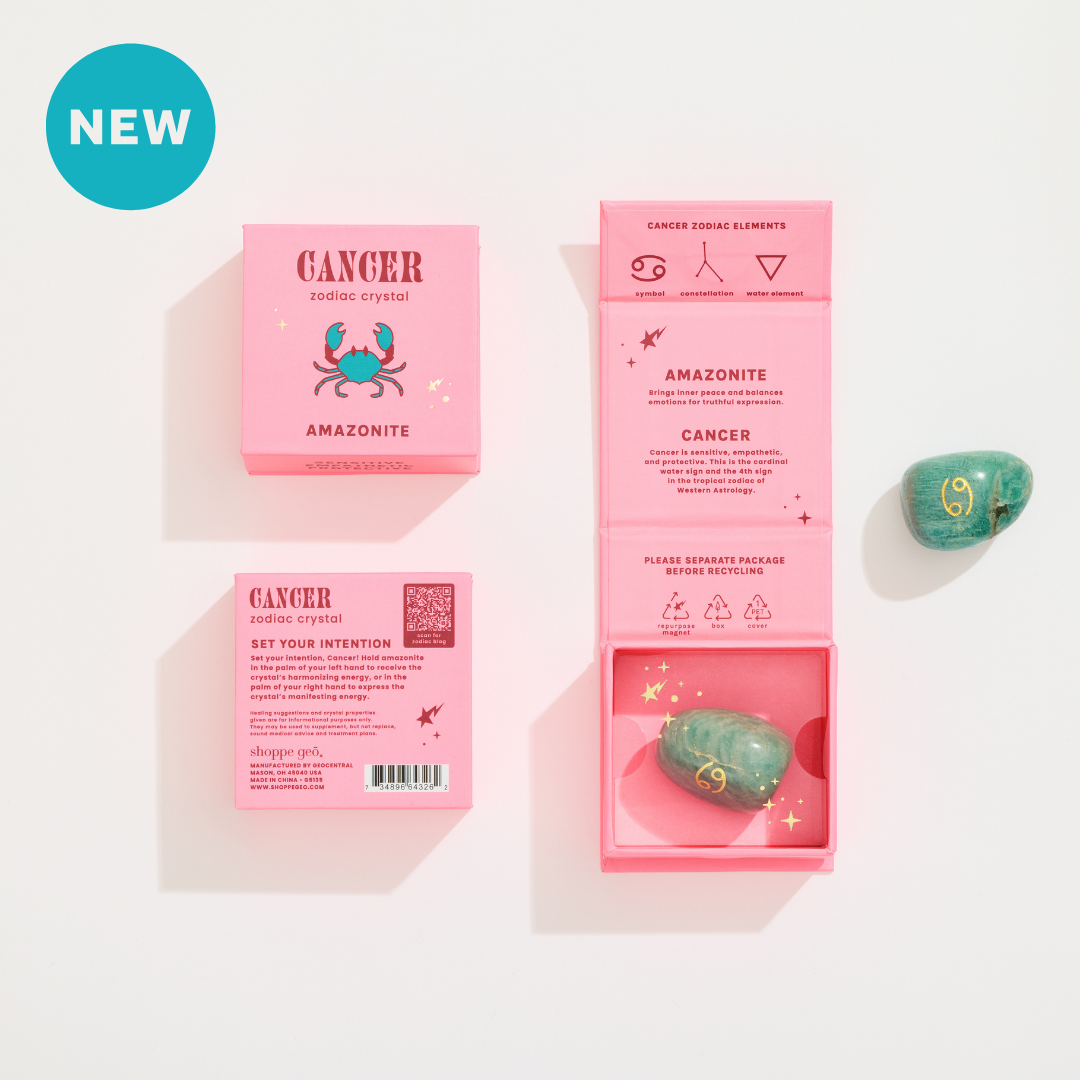 Cancer Boxed Zodiac Crystal - Amazonite