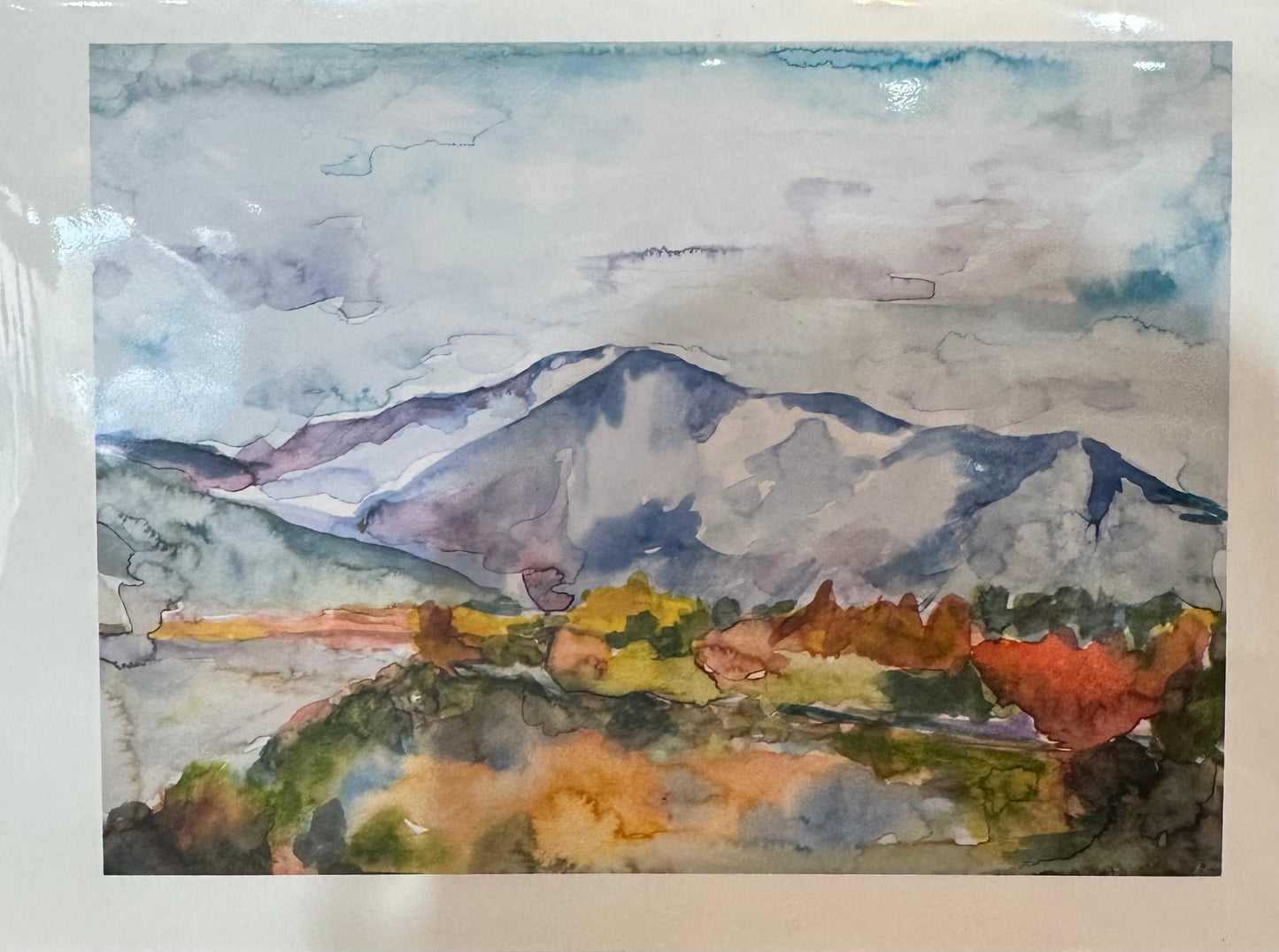 Taos Mountain Watercolor Print