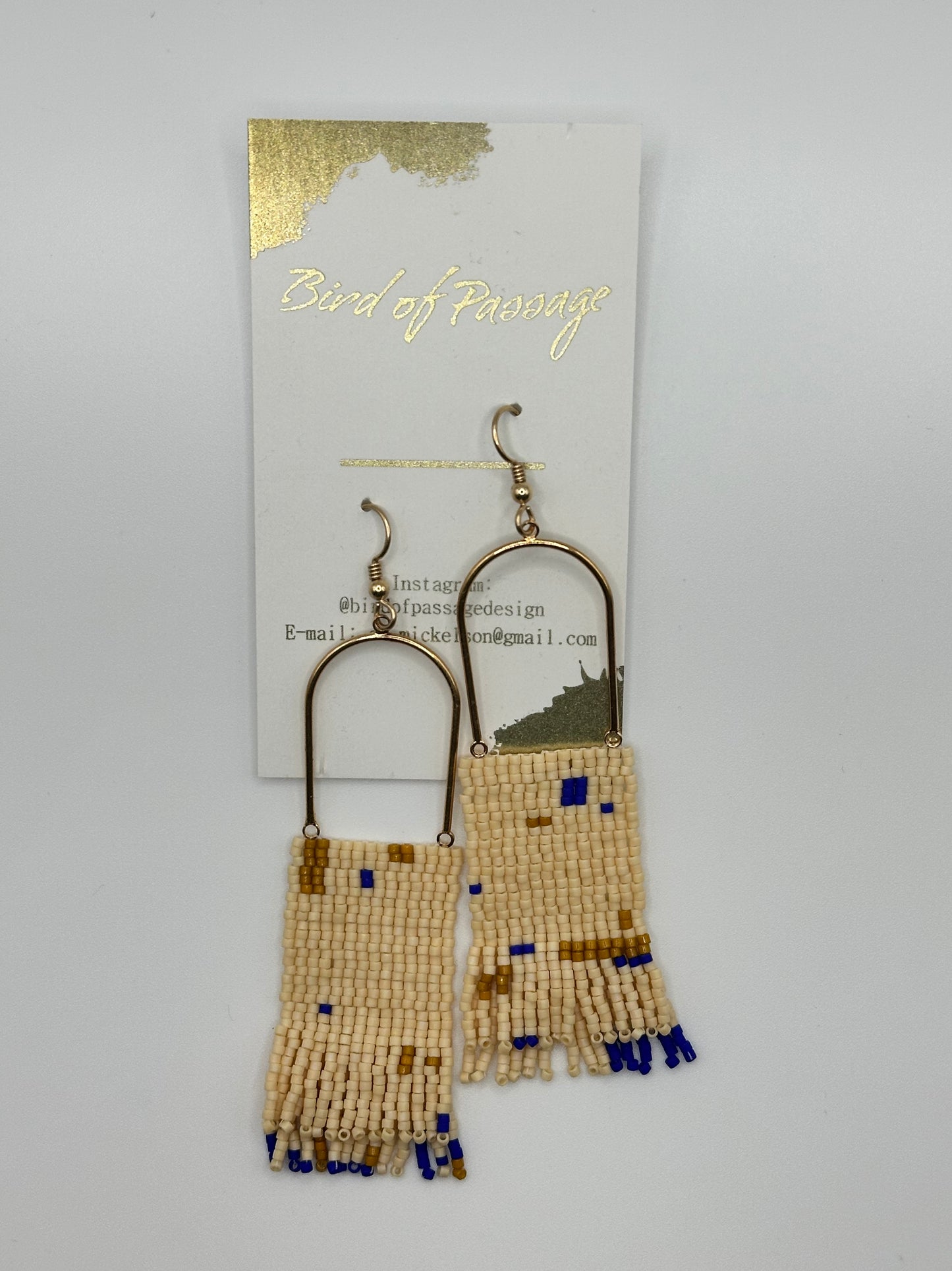 Beaded Arc Earrings