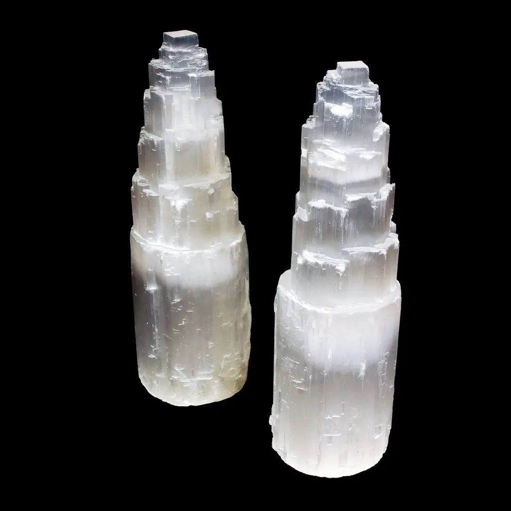 Selenite Tower Lamp