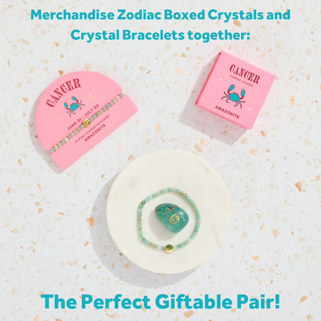 Cancer Boxed Zodiac Crystal - Amazonite