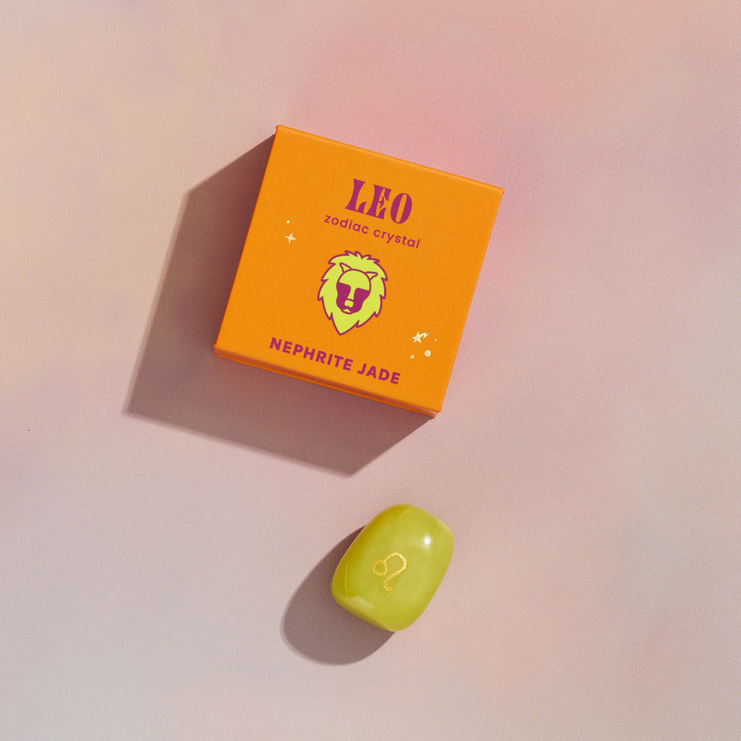 Leo Boxed Zodiac Crystal – Nephrite Jade