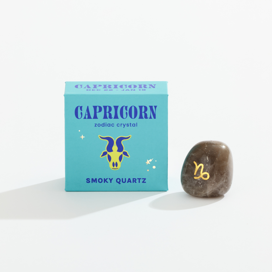 Capricorn Boxed Zodiac Crystal – Smoky Quartz