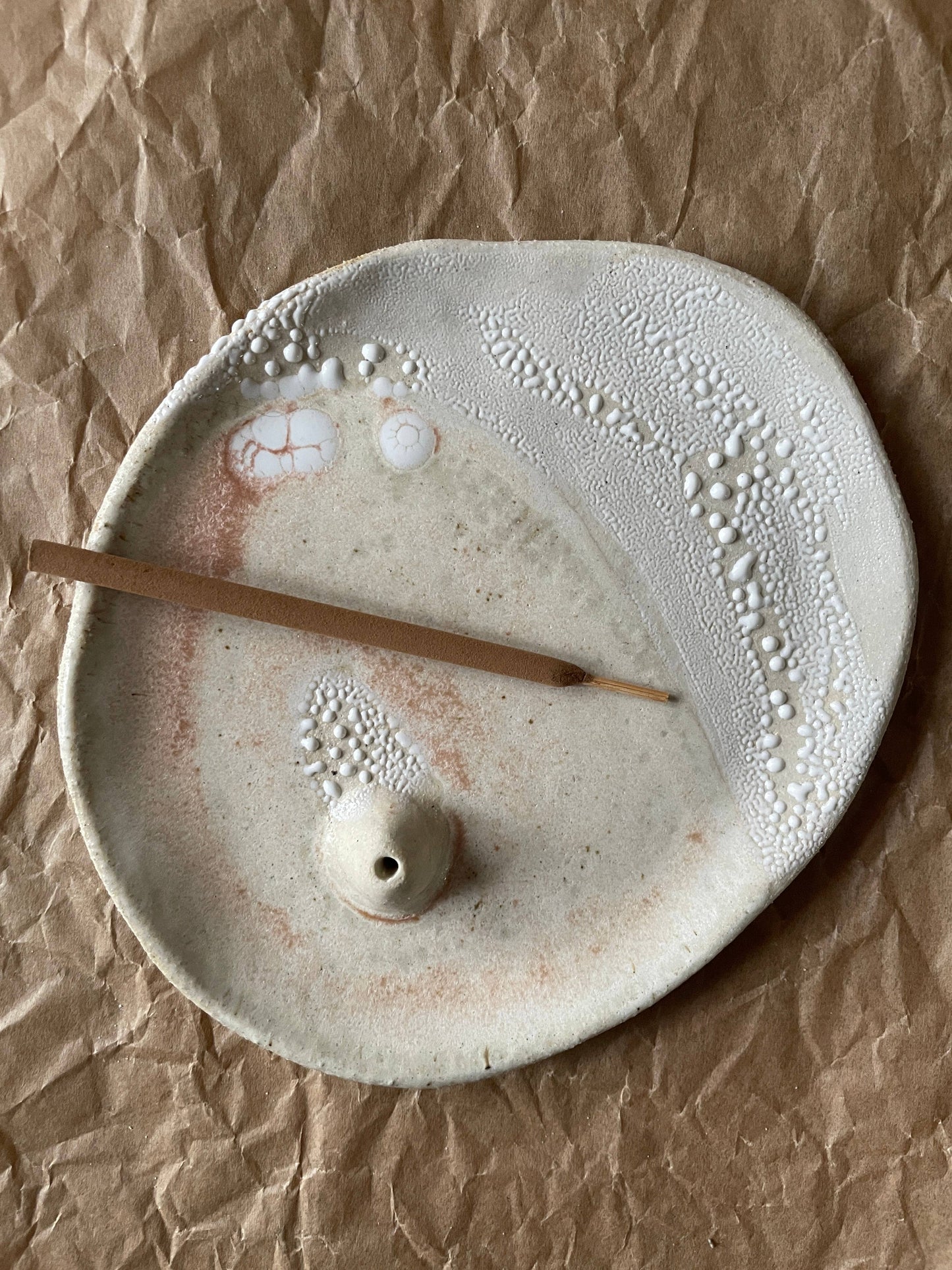 Handmade Ceramic Incense Dish 〰️ HimalayanSalt