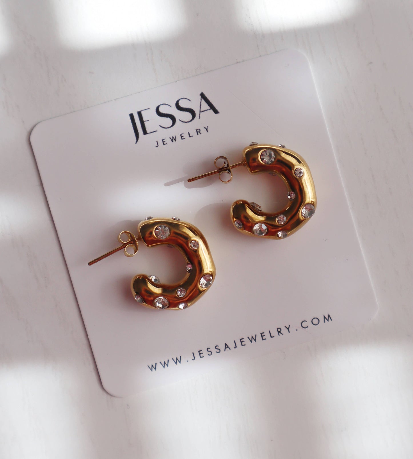 Dazzle Chunky Gold Hoops
