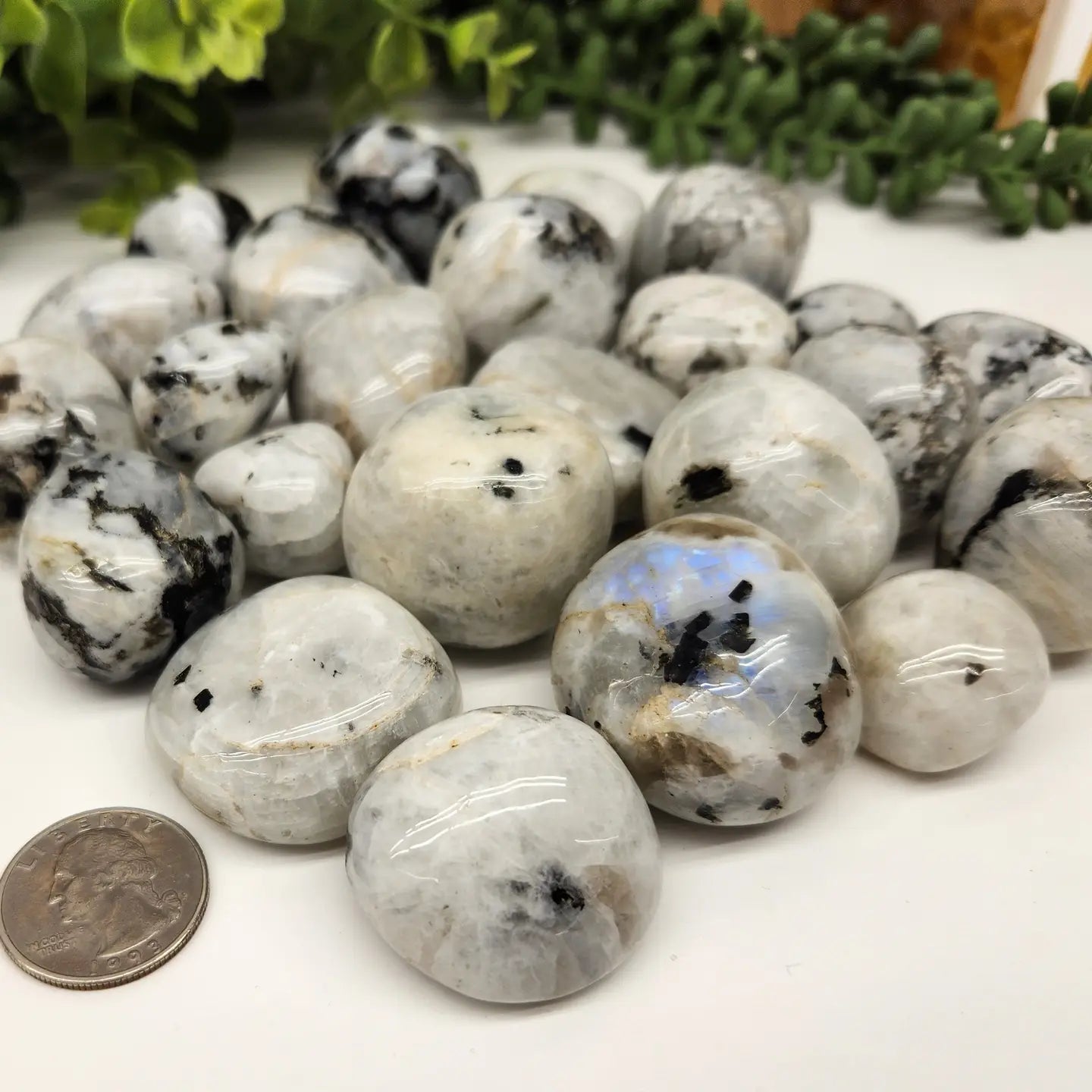 Tumbled Rainbow Moonstone