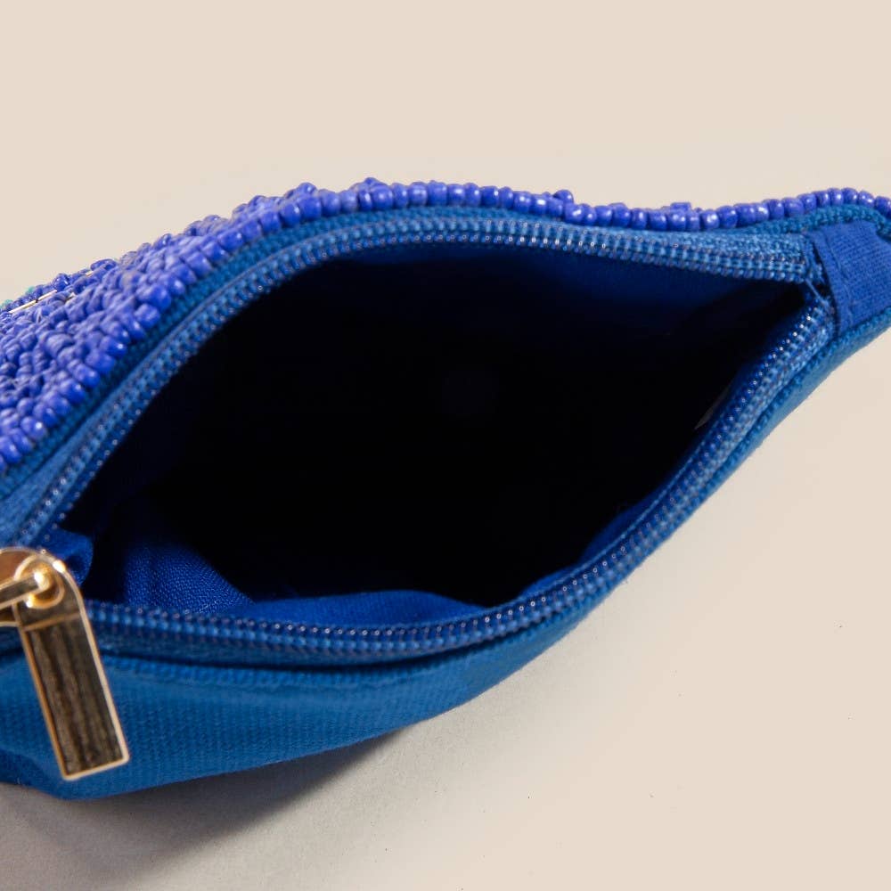 Seed Beaded Evil Eye Coin Purse