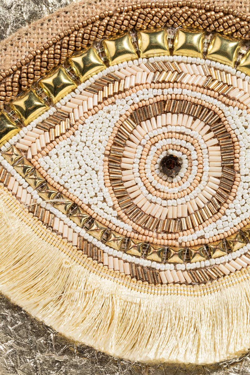 Boho Beaded Eye Pattern Envelope Bag