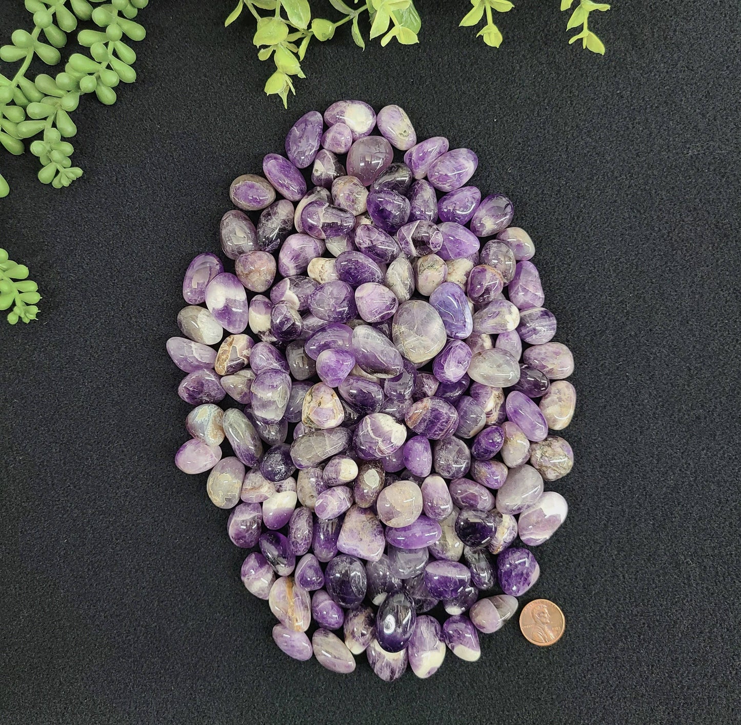 Tumbled Chevron Amethyst