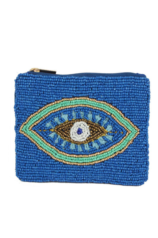 Beaded Evil Eye Coin Purse