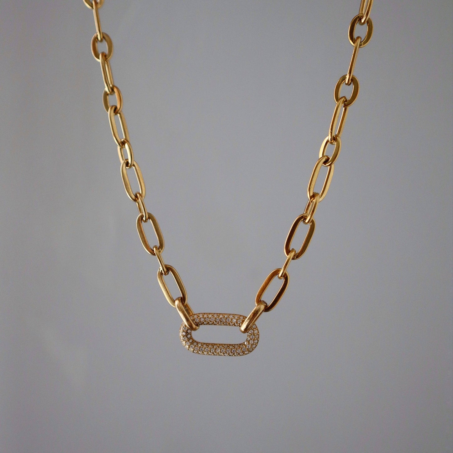 Pave Link Chunky Chain