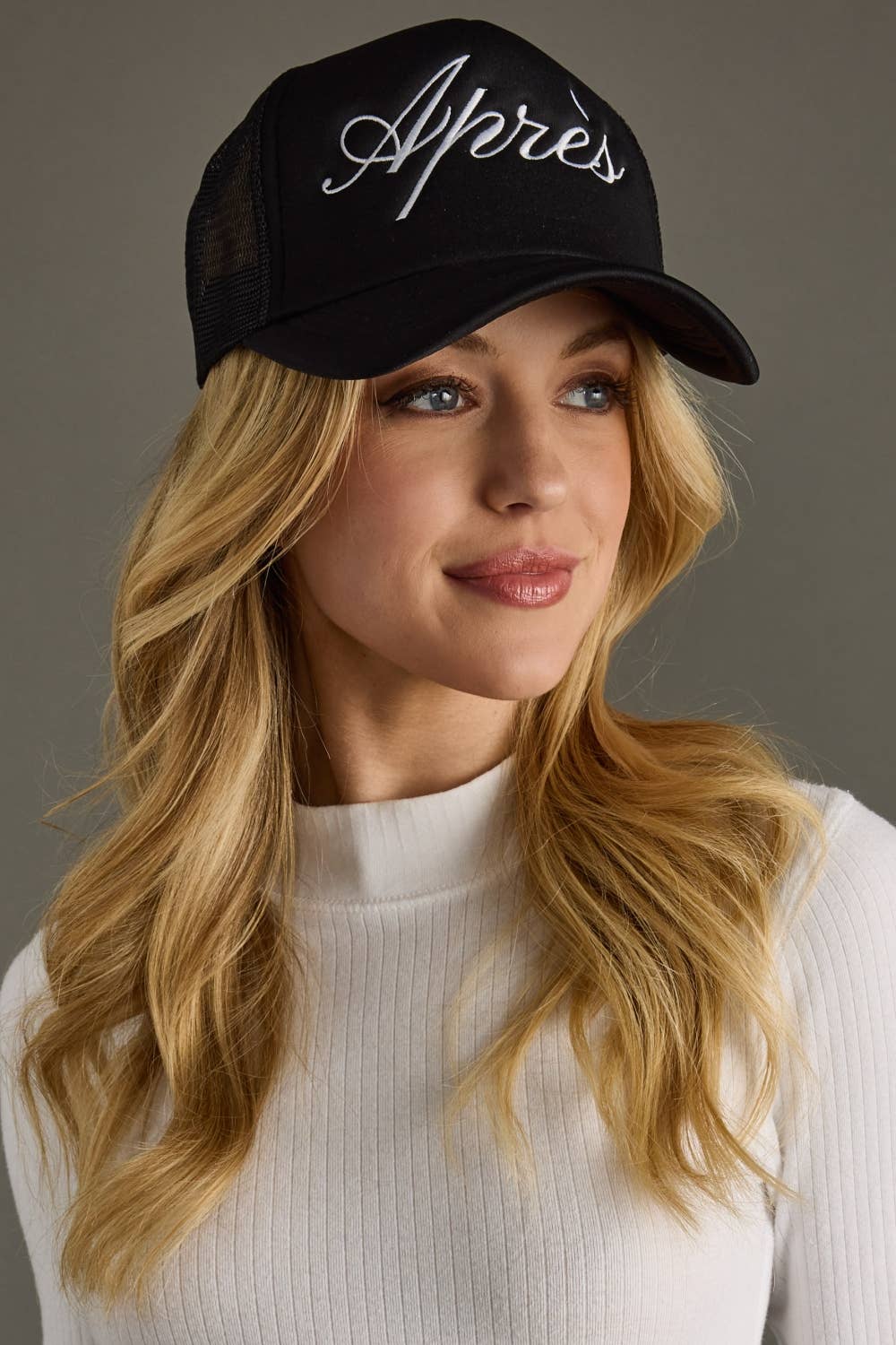 Black Apres Trucker Hat