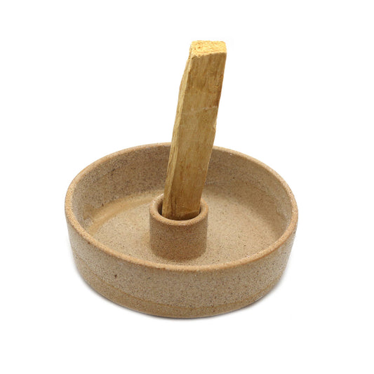 Ceramic Palo Santo Burner - Beige