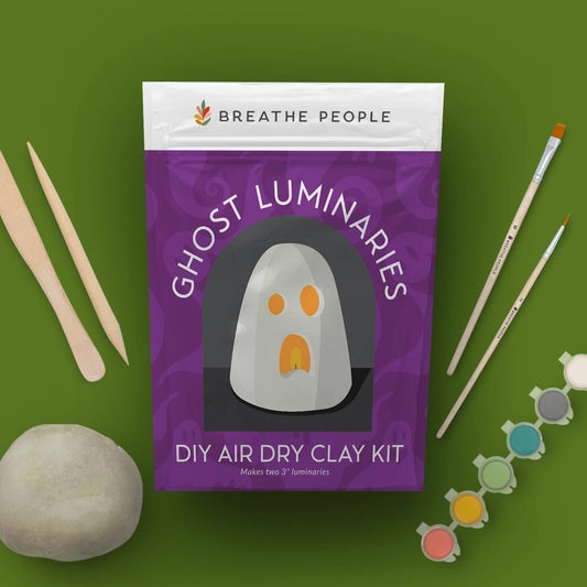DIY Ghost Luminary – Air-Dry Clay Kit for Halloween