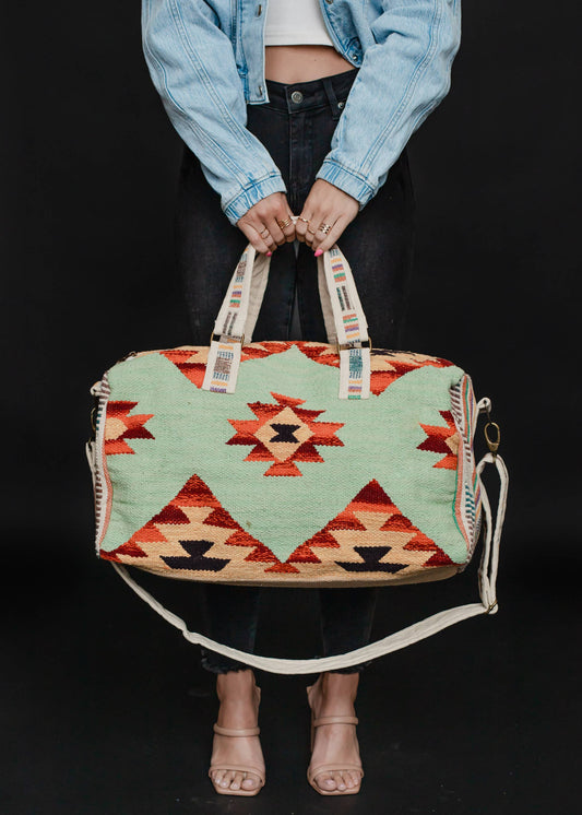 Mint Aztec Duffel