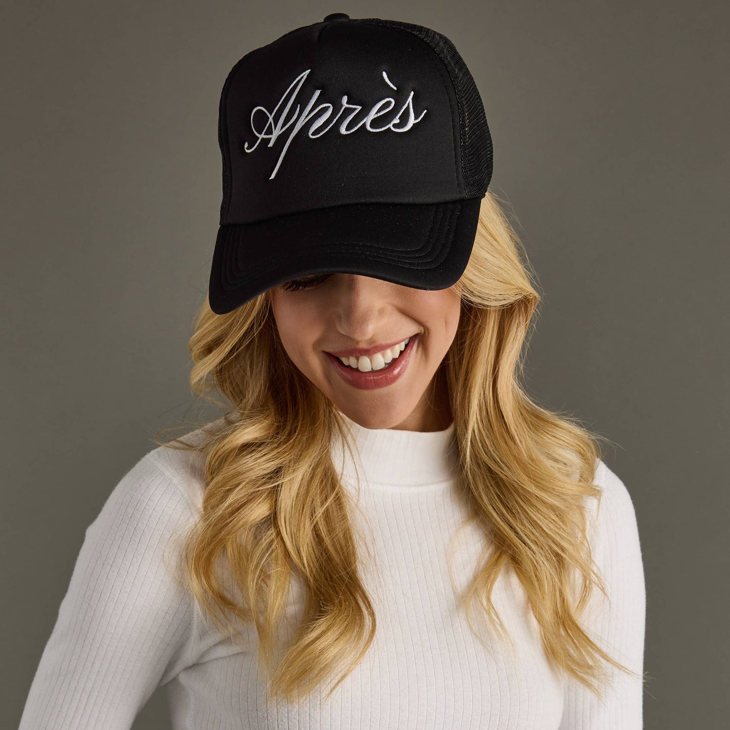 Black Apres Trucker Hat