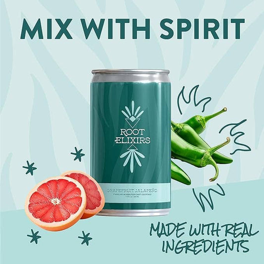 Root Elixirs Sparkling Grapefruit Jalapeno