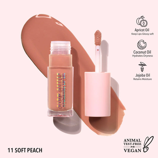Glow Getter Hydrating Lip Oil / SOFT PEACH 011