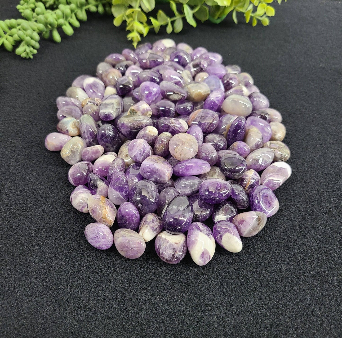 Tumbled Chevron Amethyst