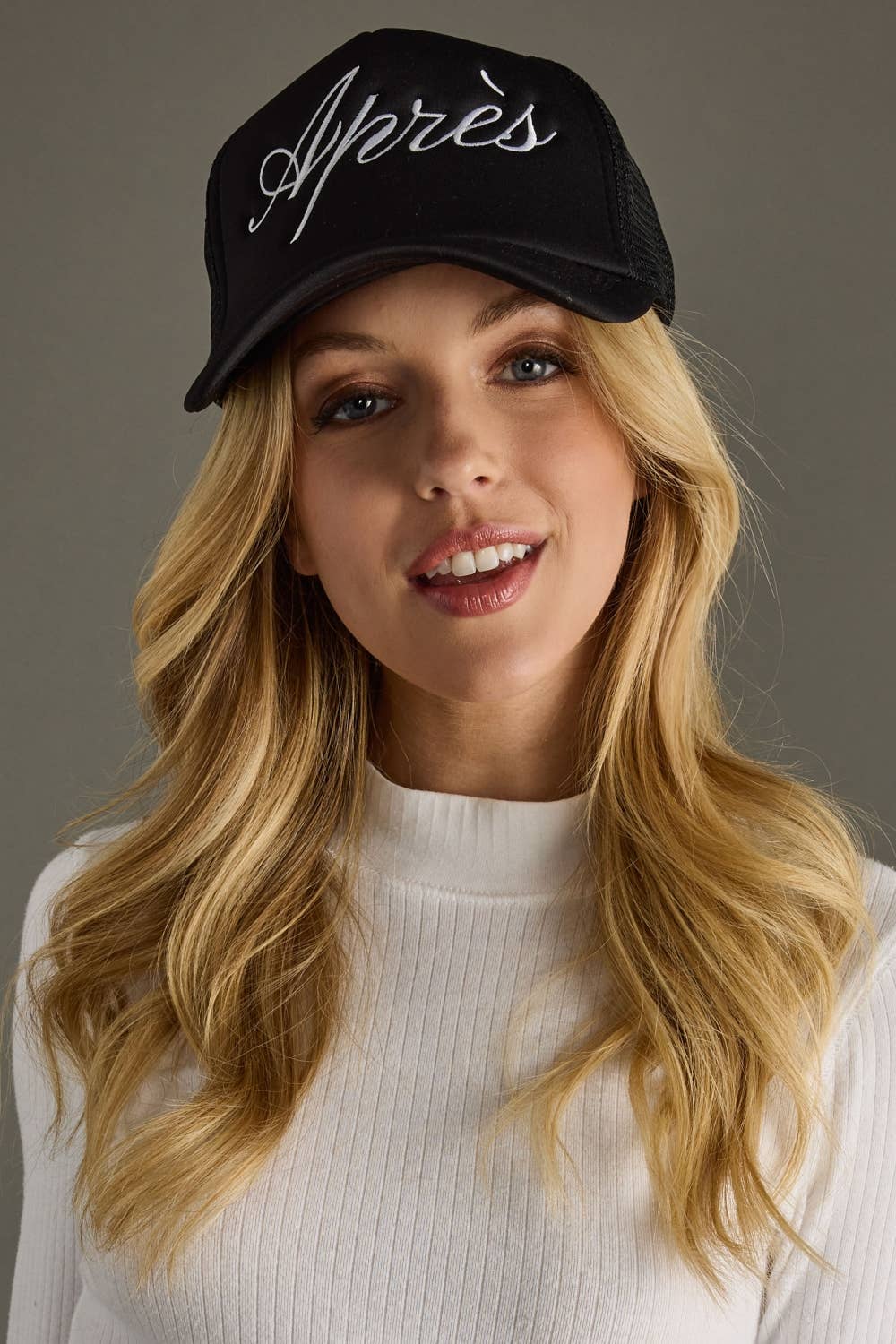 Black Apres Trucker Hat