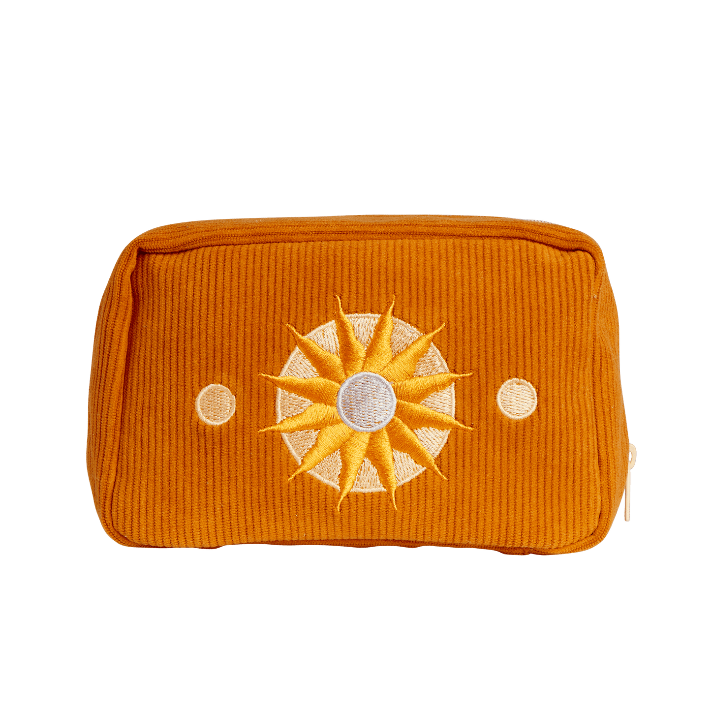 Corduroy Makeup Bag in Burnt Orange