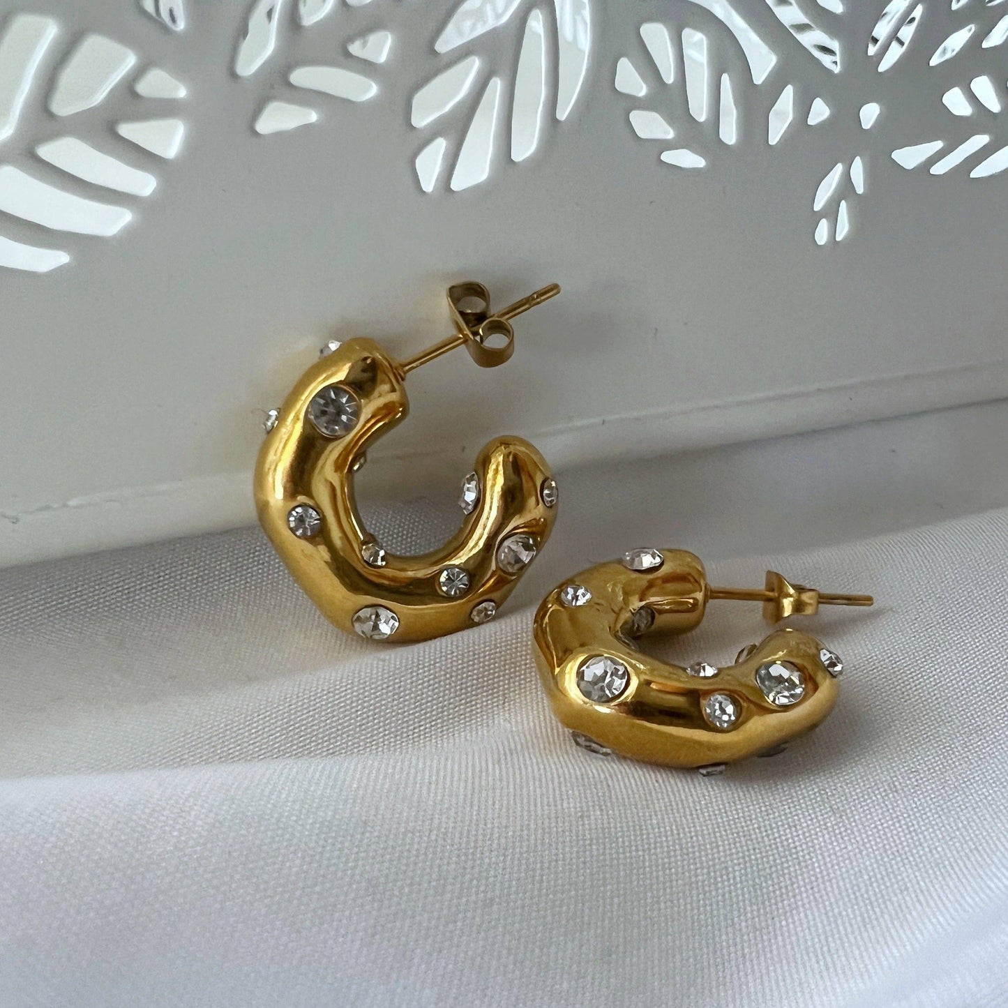 Dazzle Chunky Gold Hoops