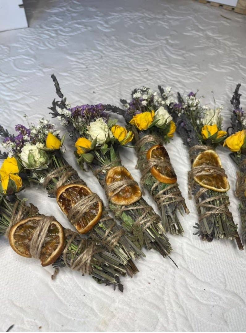 Lemon, Lavender, Mint, Lemon Spring Smudge Stick