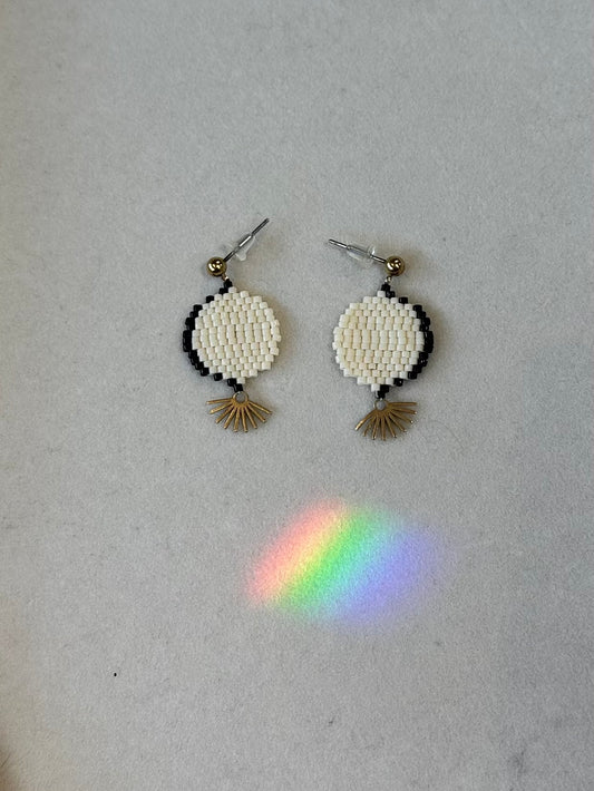 Moon Shadow Beaded Earring