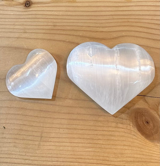 Selenite Hearts