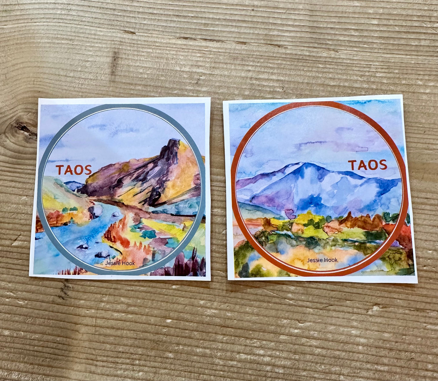 Taos Watercolor Stickers