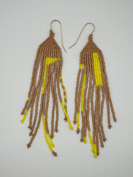Neon Beaded Earrings
