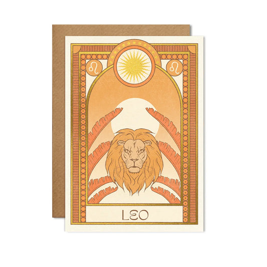 Leo Zodiac Card