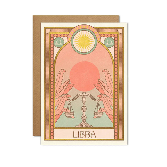 Libra Zodiac Card