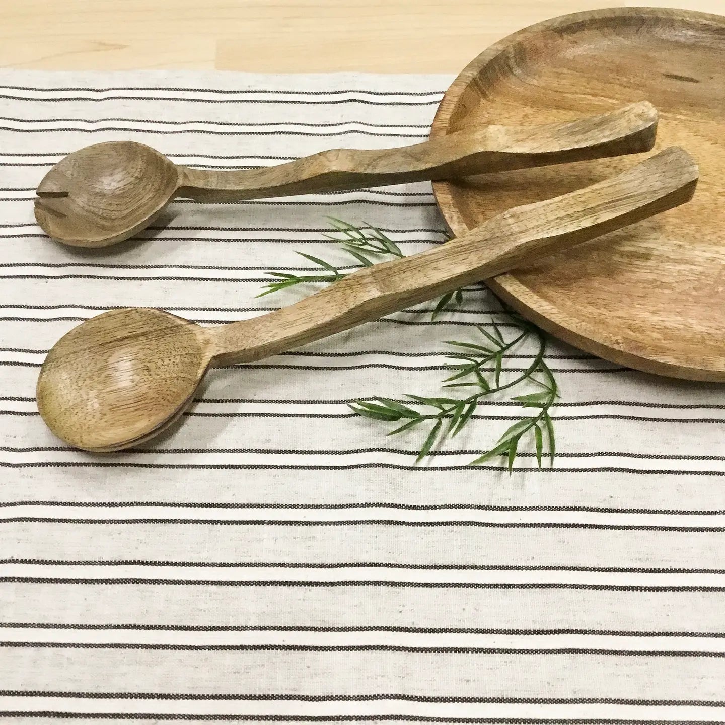 Mango Wood Salad Servers Set