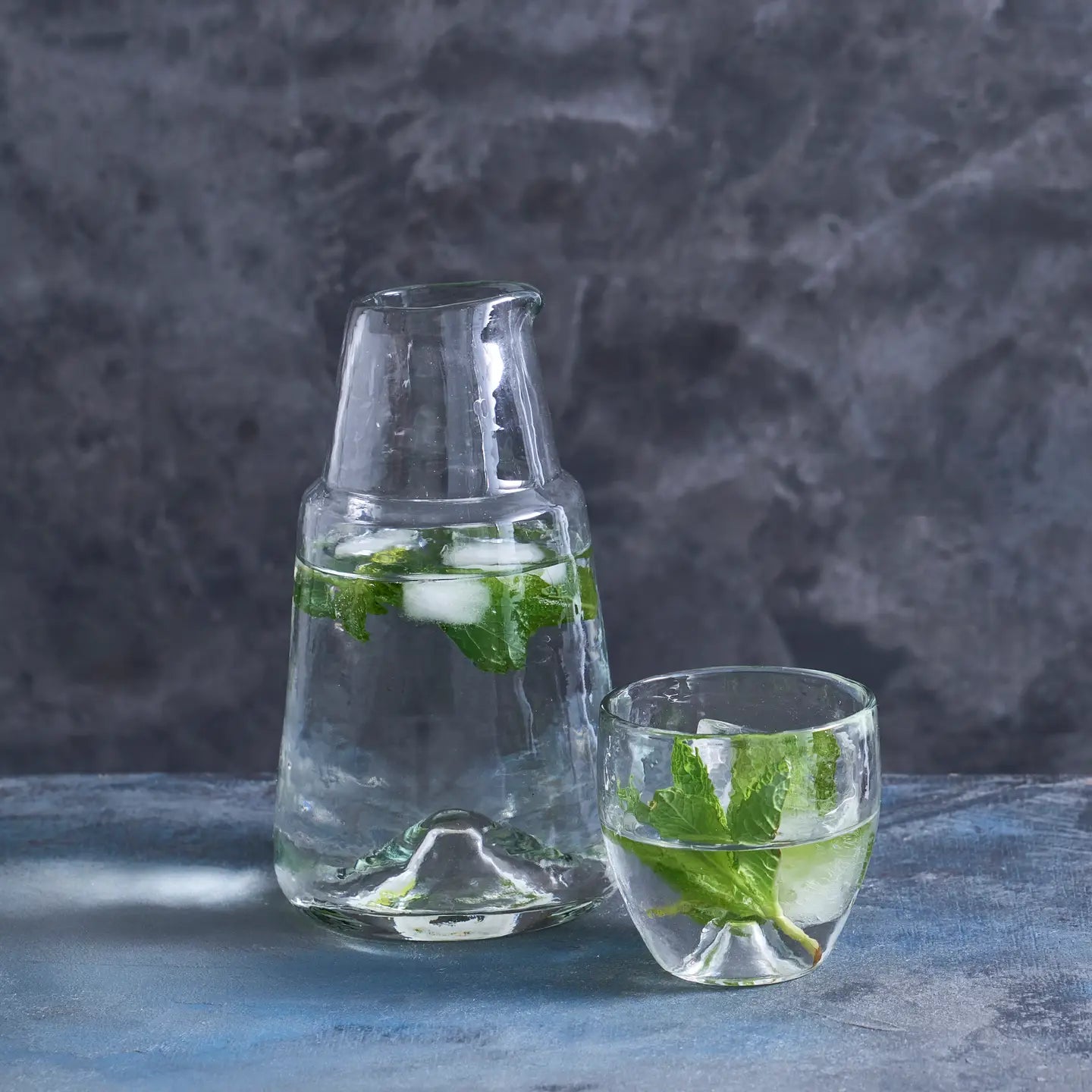 Pebbled Glass Carafe