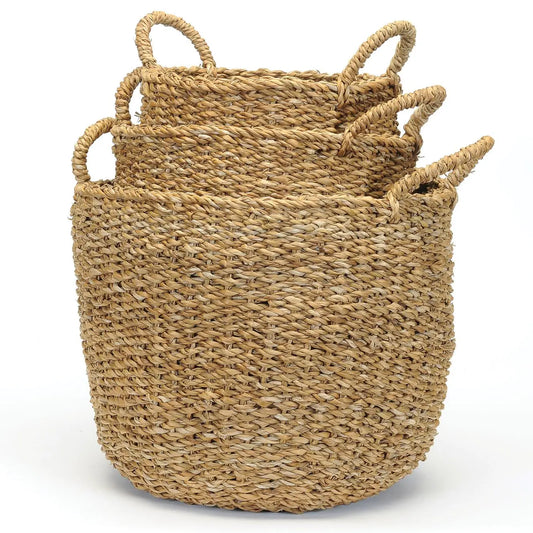 Round Seagrass Storage Baskets