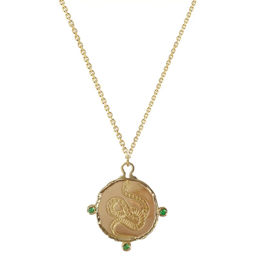 Serpent Stamp Necklace