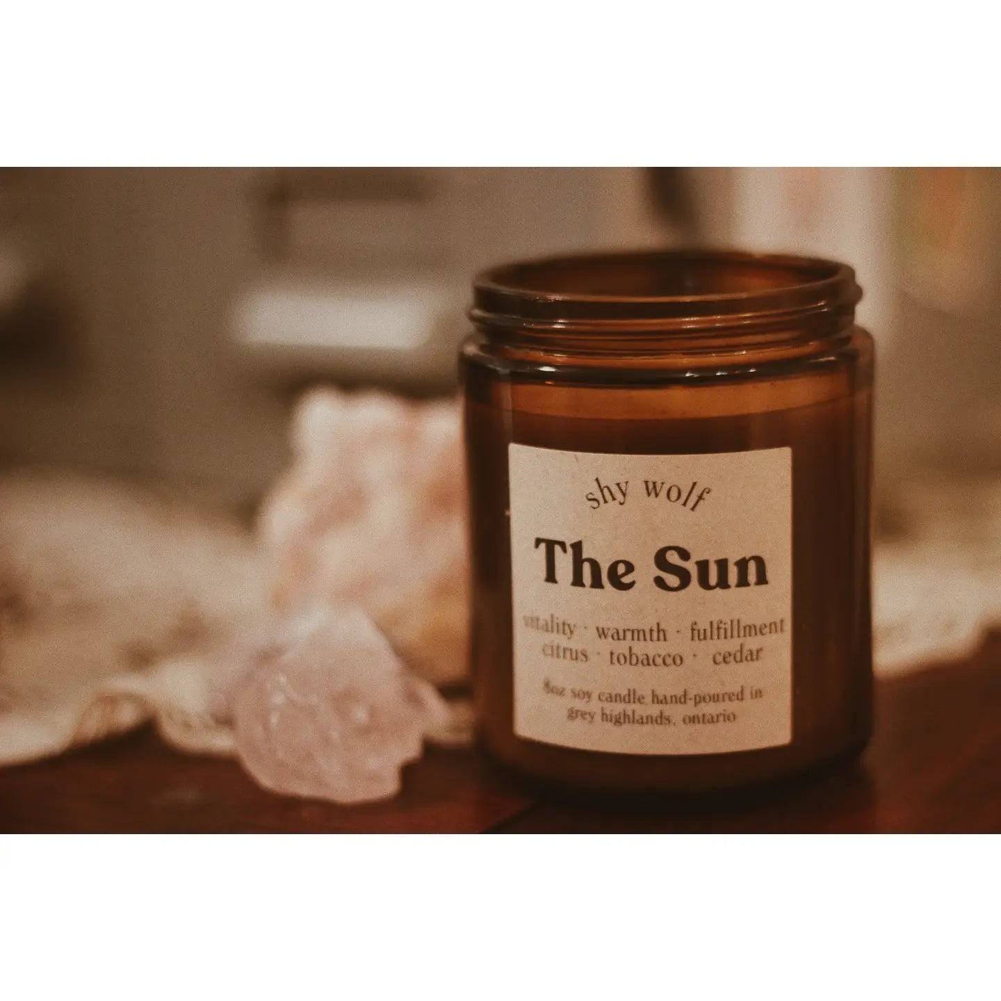 Shy Wolf The Sun Tarot Candle