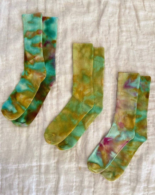 Bamboo Socks in Greens