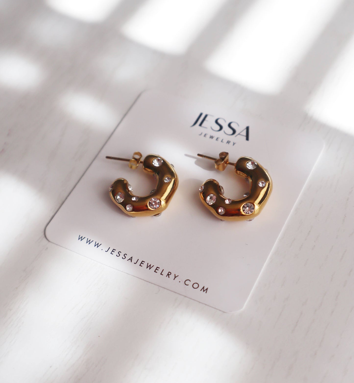 Dazzle Chunky Gold Hoops