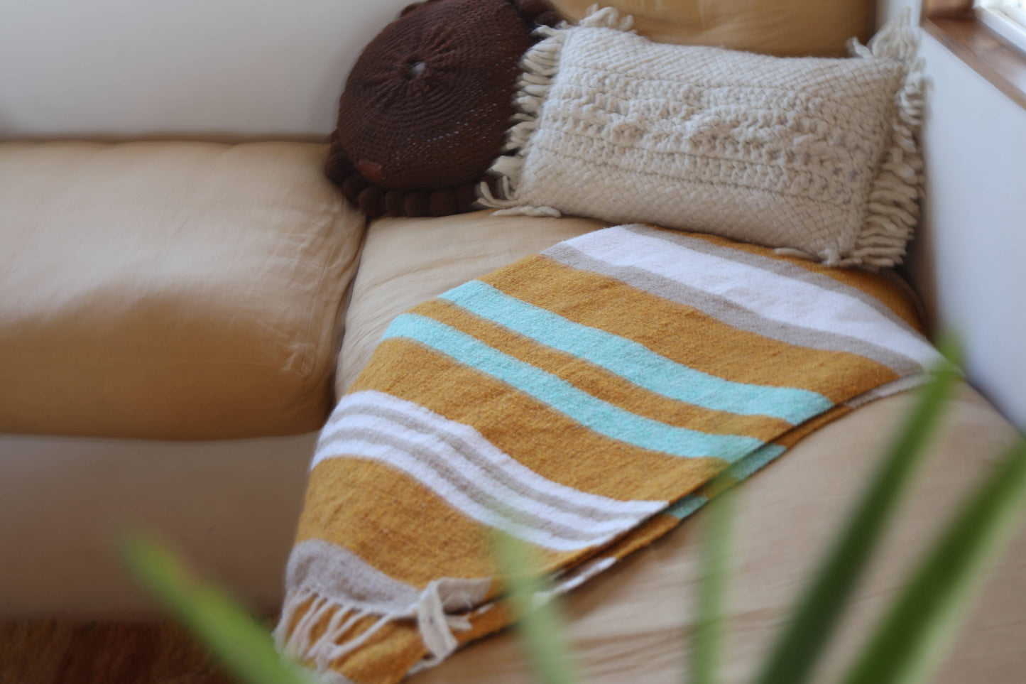 Tribe + True Poppy Handwoven Blanket