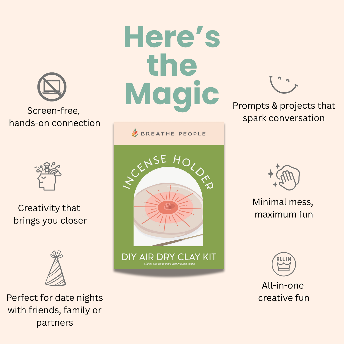 DIY Ghost Luminary – Air-Dry Clay Kit for Halloween