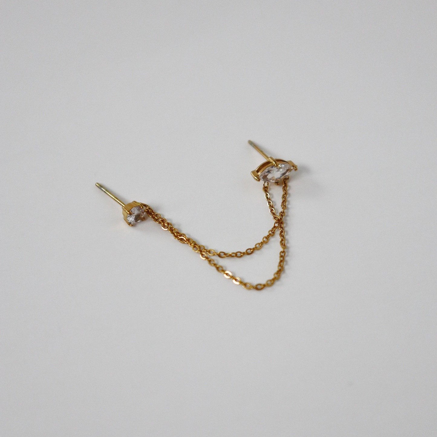 Ryann Double Chain Stud Earrings