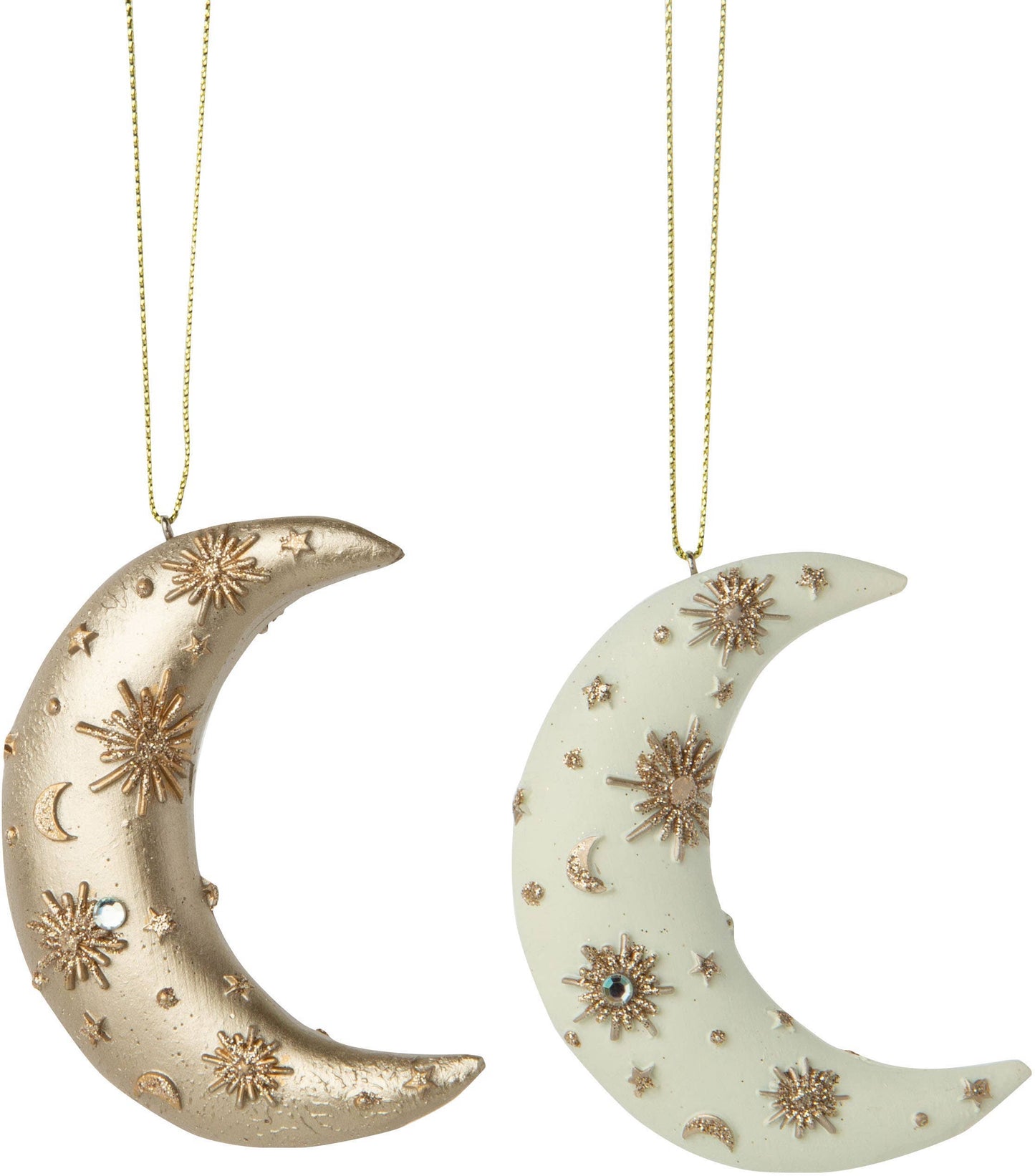 Resin Crescent Moon Ornament