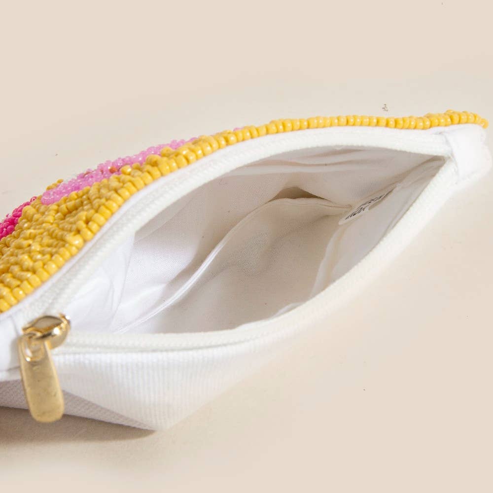 Mushroom Beaded Coin Purse