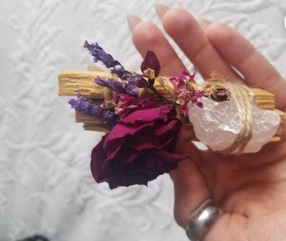 Rose Quartz Palo Santo Smudge Bundle